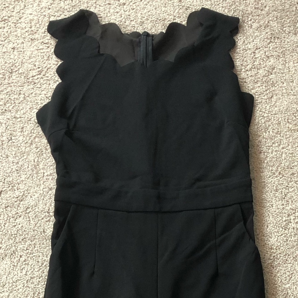 Scalloped black jumpsuit